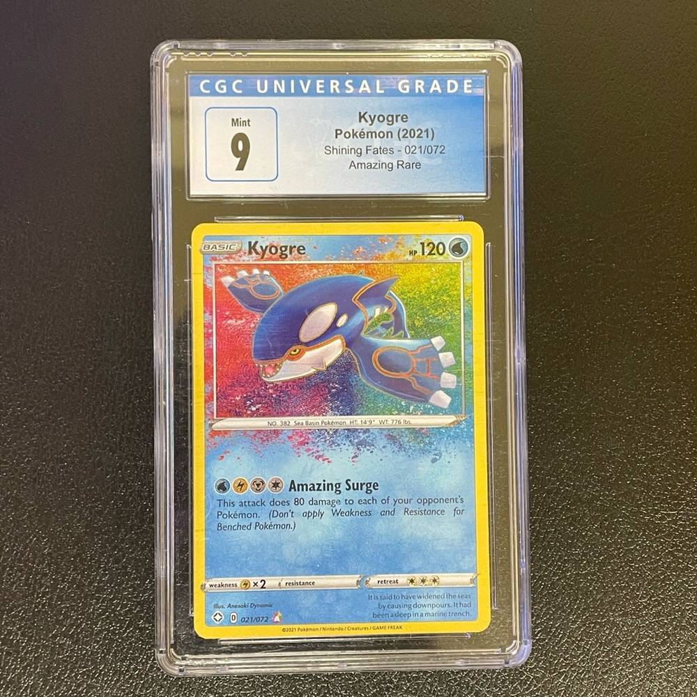 Pokemon PSA 9 Amazing Rare Kyogre 021/072 2021 Shining Fates